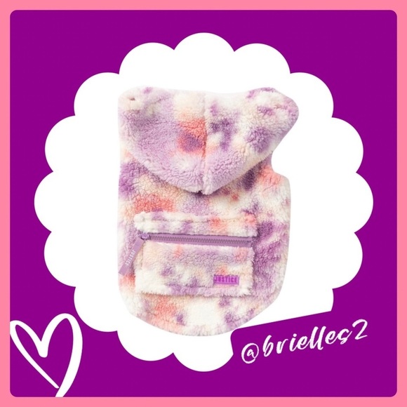 🐶 3 Sizes Available 🐶 NWT Justice Pet Polyester Sherpa Tie-Dye Dog Hoodie, 1 - Picture 5 of 13